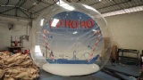 dome: 4.5m diameter
base: 3.3m wide
customer size acceptable
Materla:Clear PVC+PVC tarps