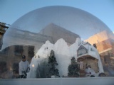 Christmas snow globe for party event tent