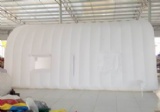 white inflatable car storage tent