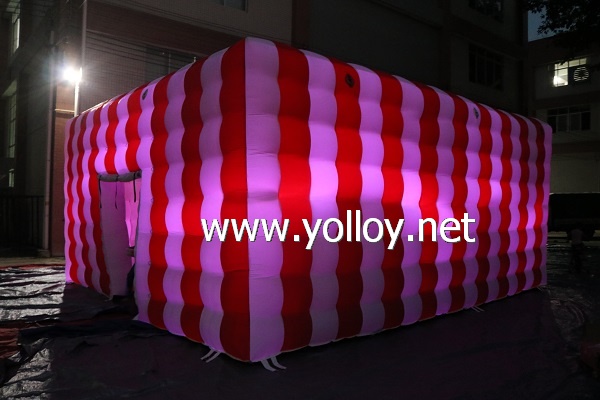 Mad clown inflatable cube tent with LED light