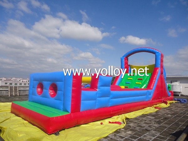 Giant Inflatable Bouncer Obstacle Course With Slide