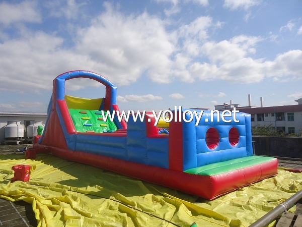 Giant Inflatable Bouncer Obstacle Course With Slide