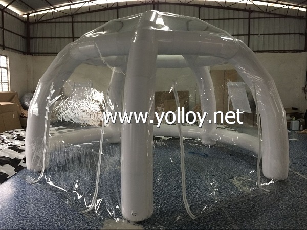 Inflatable clear spider dome for party camping