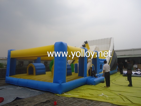 Popular Inflatable Titanic Slide With Obstacle