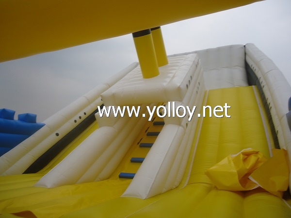 Popular Inflatable Titanic Slide With Obstacle