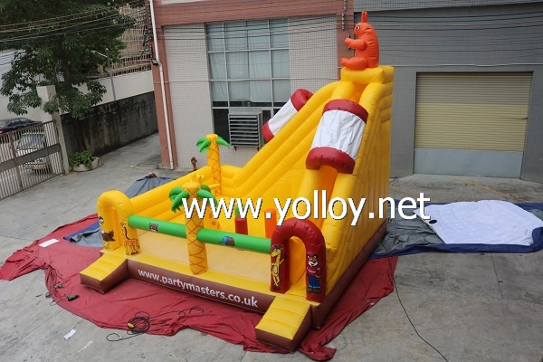 Funny Inflatable kangaroo Jumping Bouncer Middle Size Slide