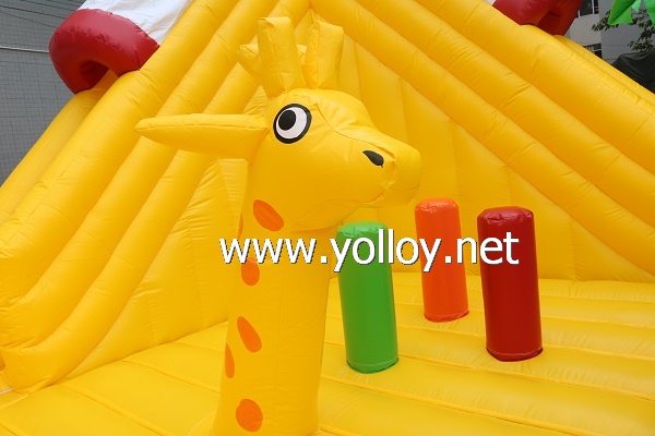 Funny Inflatable kangaroo Jumping Bouncer Middle Size Slide