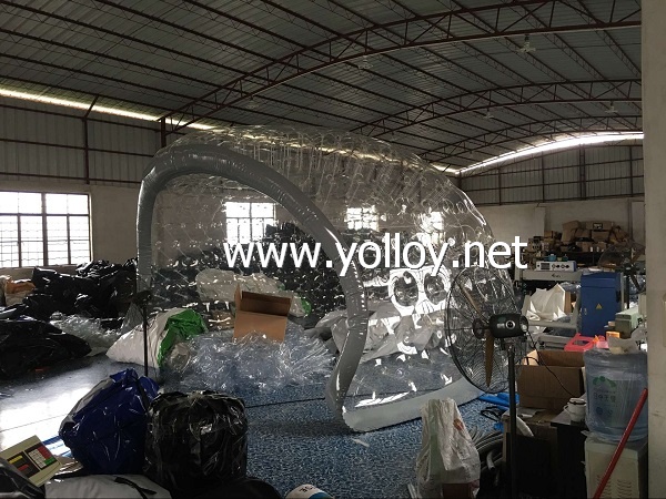 inflatable half clear tent for exhibition