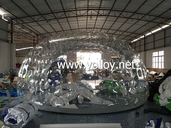 inflatable half clear tent for exhibition