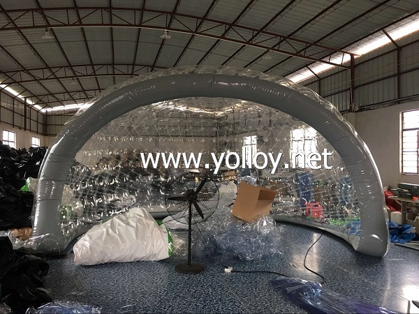 inflatable half clear tent for exhibition