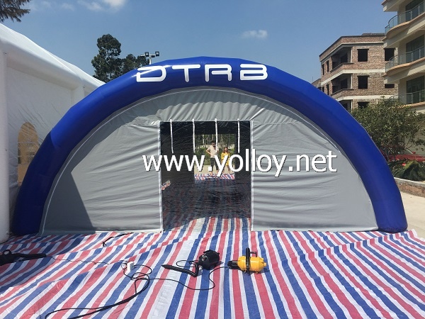 Inflatable workstation shelter for outdoor using