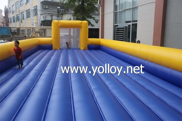 Inflatable soap football field with inflatable floor