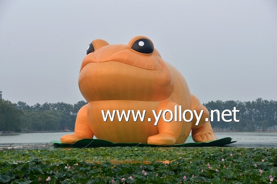 Giant inflatable golden toad