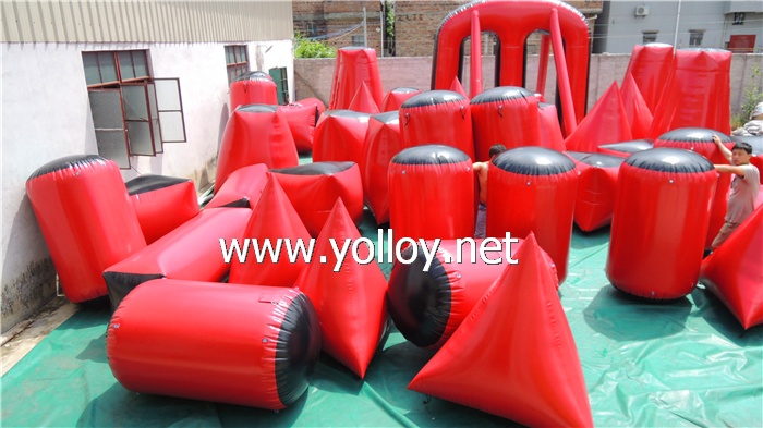 7-10 Man Paintball Field With 44 Inflatable Air Bunkers