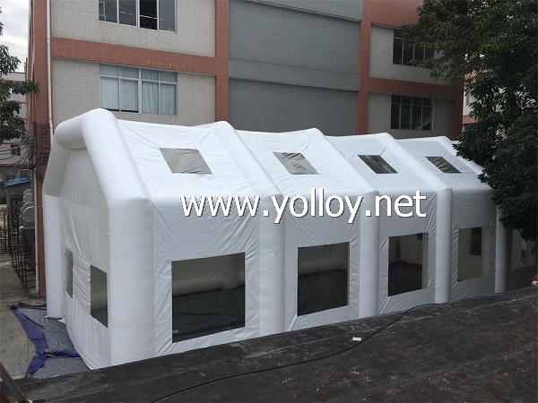 Inflatable portable hangar for MCI bus trailers tent