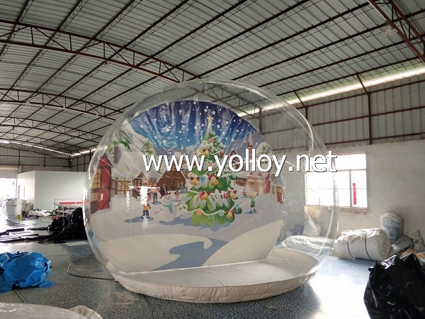 Inflatable snow globe photo booth