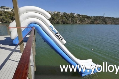 Airtight Inflatable Floating Yacht Water Slide