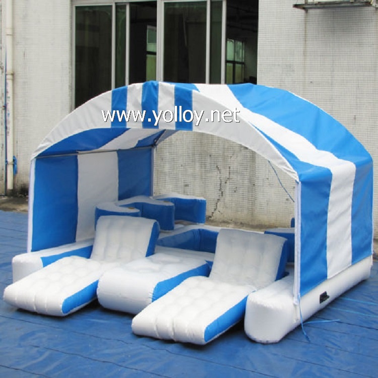 6 person Inflatable Floating Water Island With Shade