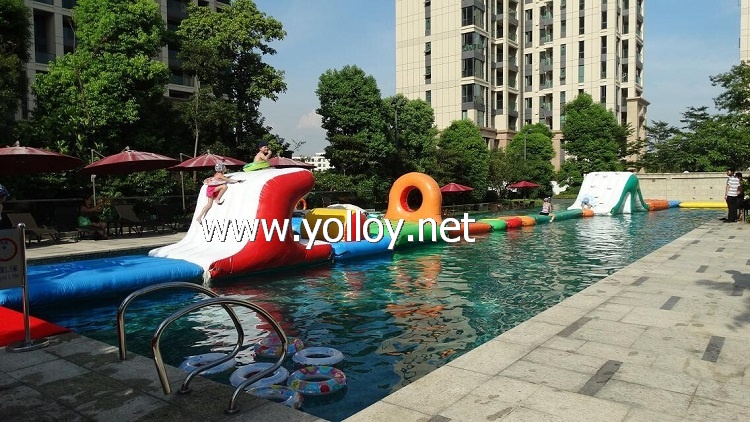 Inflatable Obstacle Course for Pool