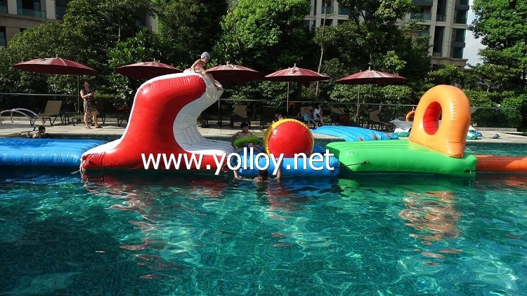 Inflatable Obstacle Course for Pool