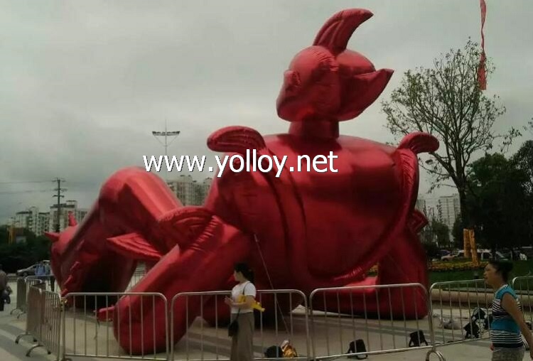 Outdoor decoration giant inflatable cartoon robot for advertising