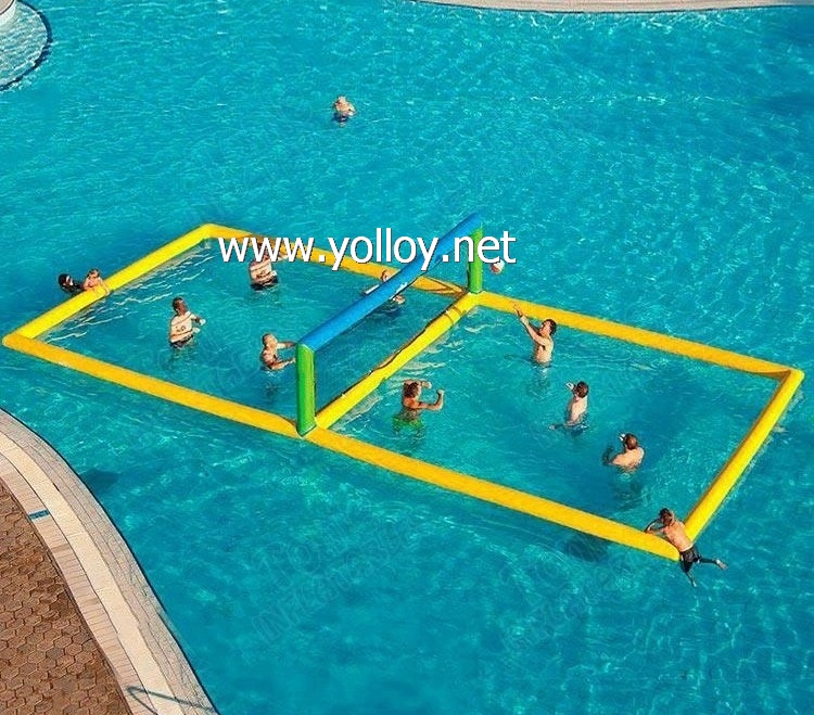 Floating court inflatable volleyball field