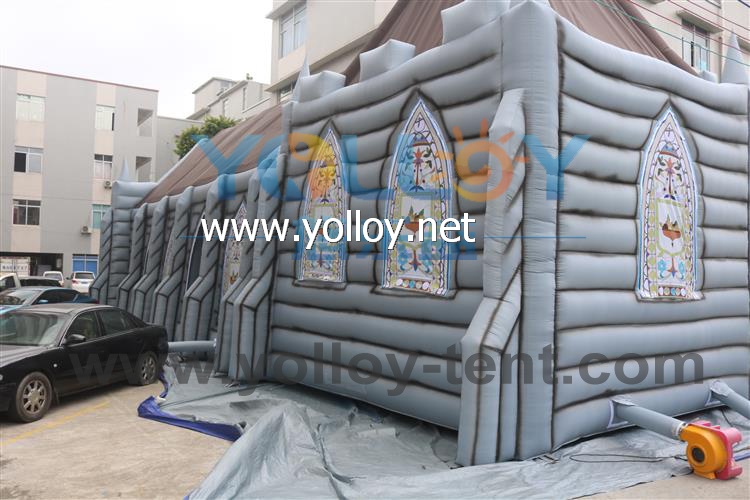 Air blow-up church tent mobile inflatable church