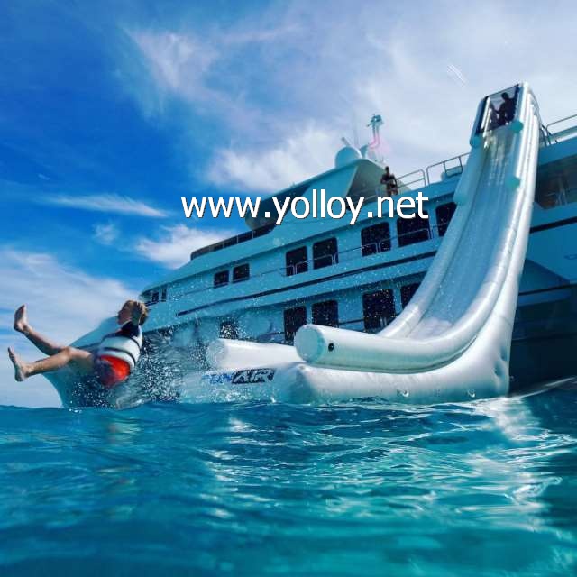 Inflatable dock slide