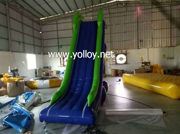 Inflatable dock slide