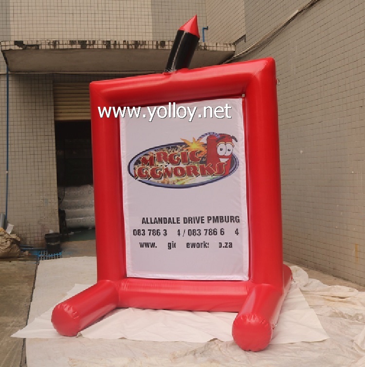 inflatable advertising billboard with detachable banners