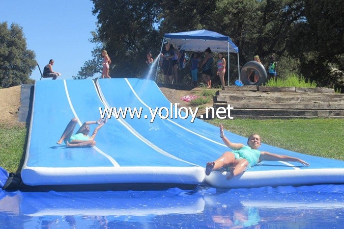 Inflatable city water Slip & Slide gymnastics mat