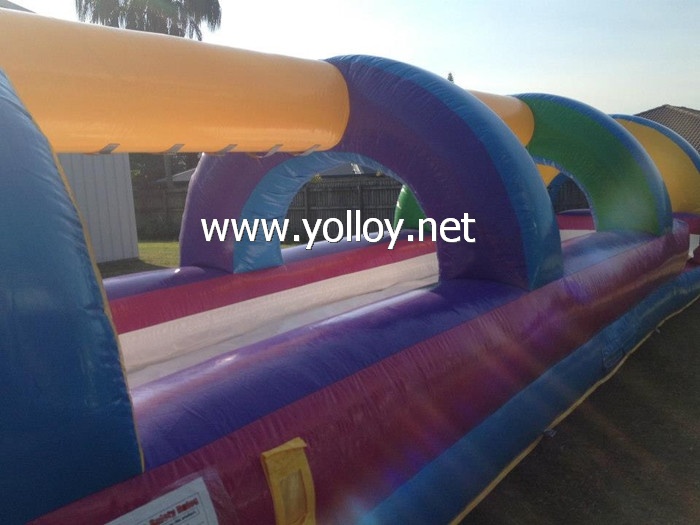 Inflatable water slip and slide on a water slides