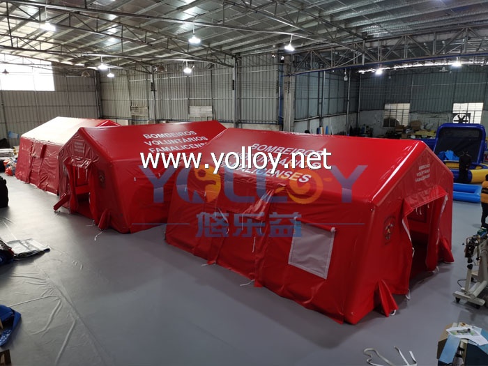 Inflatable medical defending isolation tent