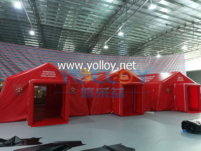 Inflatable medical defending isolation tent