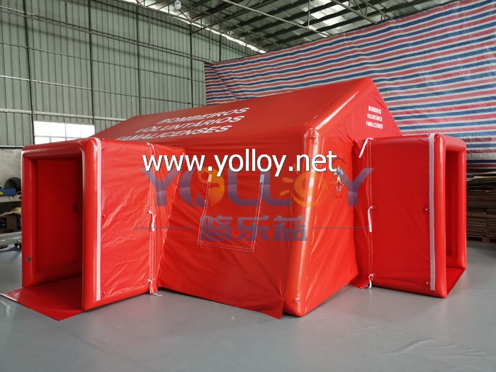 Inflatable medical defending isolation tent