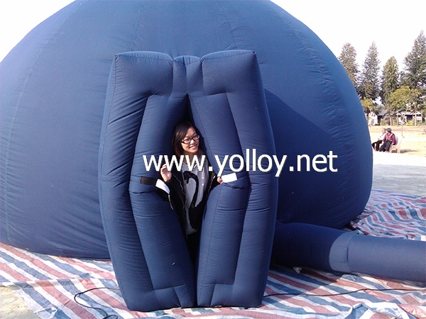 Portable projection inflatable dome tent for planetarium