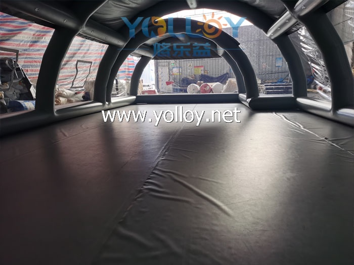 Inflatable pool cover tent
