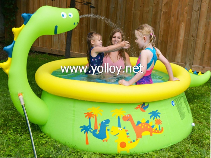 Round inflatable family swimming pool