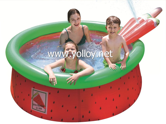 Round inflatable family swimming pool