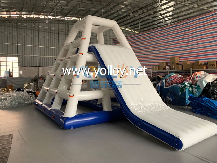 inflatable water climbing tower with slide