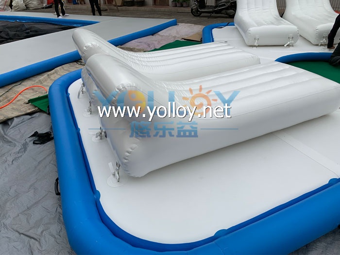 inflatable party dock island