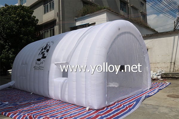 Mobile inflatable car wash tent canopy