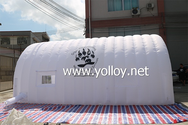 Mobile inflatable car wash tent canopy