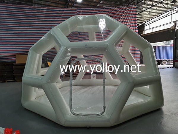 Size: 5m diameter for the tent
Material: Clear PVC&PVC tarpaulin
Package: 100x60x60cm/75kg/pcs
Color & Size: Can be customized