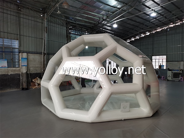 Inflatable clear bubble lawn camping tent
