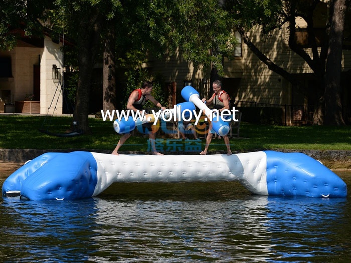 Yatch inflatable water jousting balance beam game