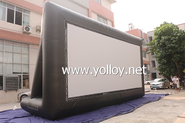 Inflatable outdoor movie screen