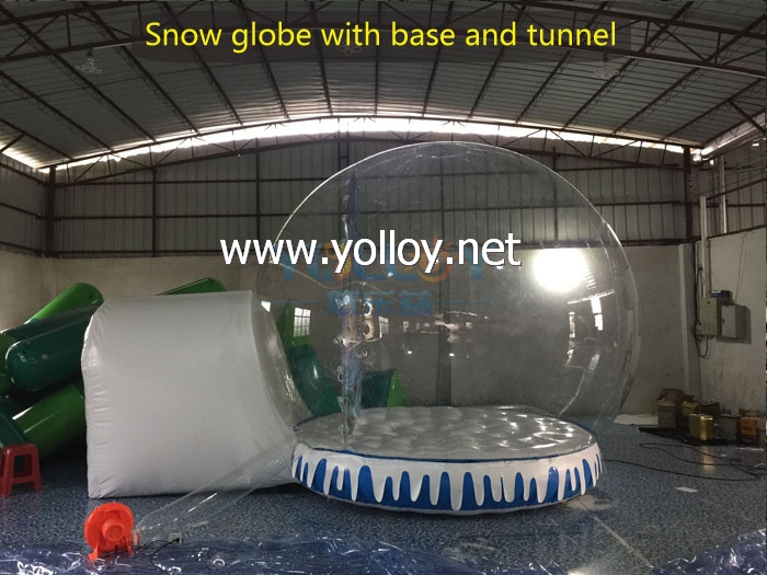Inflatable clear snow globe ball