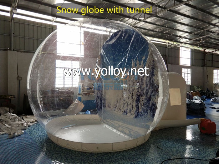 Inflatable clear snow globe ball