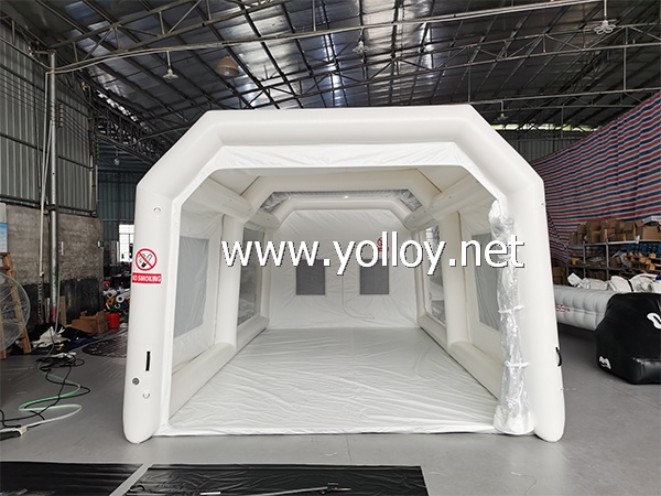 Inflatable spray booth car detailing tent